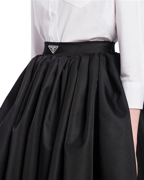 prada nylon gabardine skirt|Black Nylon gabardine skirt .